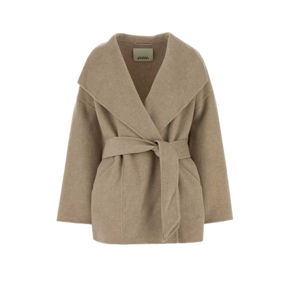 Isabel Marant Women Sand Wool Blend Caeton Coat